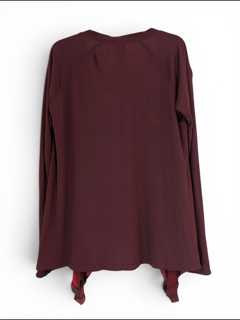 Burberry Brit Drape Reversible Red Lightweight Cardigan Sweater Size XL - Picture 2 of 8